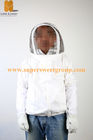 Durable Bee Keepers Jacket , Ventilated Bee Jacket With Veil Hood / Zipper