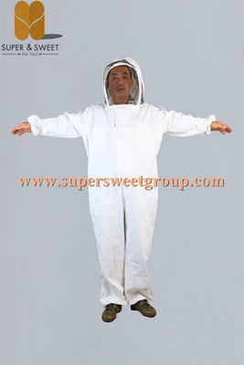 Full Body Beekeeping Protective Clothing White Color Cotton Bee Suit