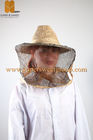 White Vented Beekeeping Jacket , Mesh Bee Jacket With Zipper / Veil Hood