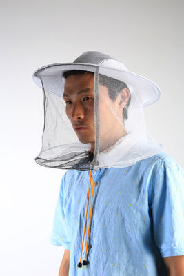 Breathable Beekeeper Hat Cotton Material White Color For Beekeeping Protective