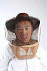 Breathable Beekeeper Hat Cotton Material White Color For Beekeeping Protective
