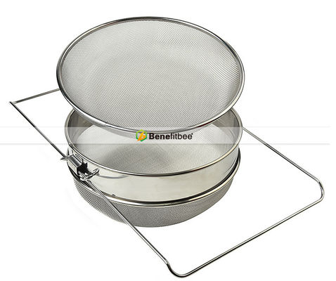 Double Stainless Steel Honey Sieve Food Grade For Honey Processing / Extraction