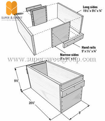 Non Toxic Bee Hive Equipment Corrugated PP Mating Nuc Bee Box For Queen Rearing