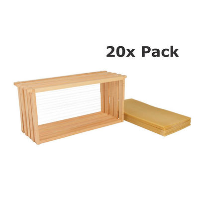 Full Deep Plastic Bee Frames Unassembled Flat Pack Pinewood 10 Super Hive Frames