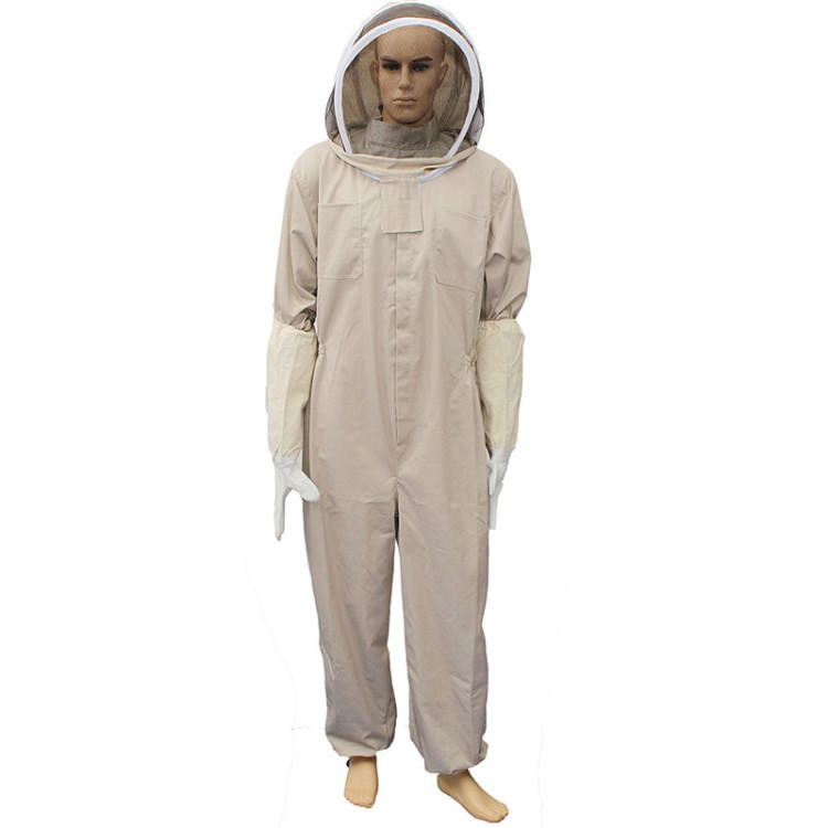 Professional Grade Bee Suits , Full Body Bee Suit Protective 100% Cotton Bee keeping suit ventilated