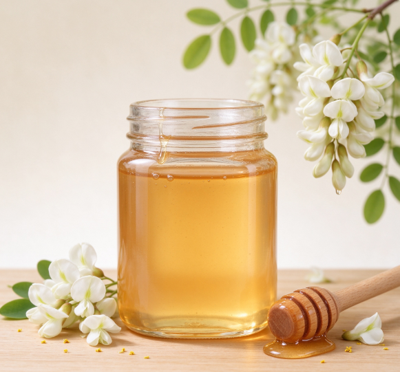 Wholesale Bulk Transparent Acacia Honey 100% Pure Natural Organic for Dietary Supplement