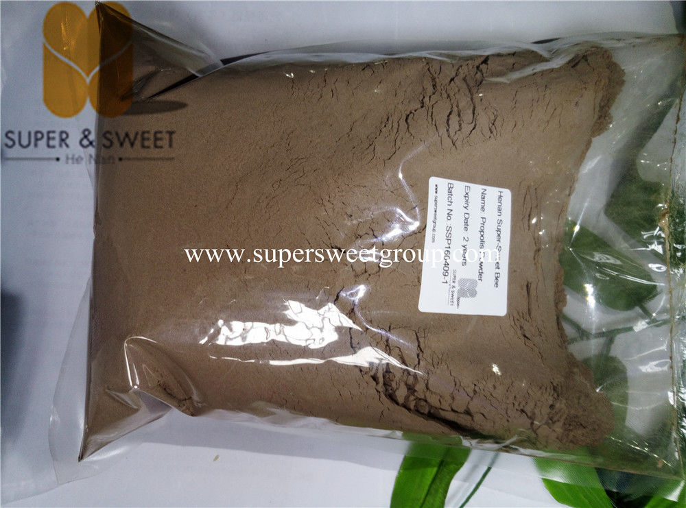 60%-70% Bee Propolis Powder Brown Dark Color With Flavonoid ISO Approved