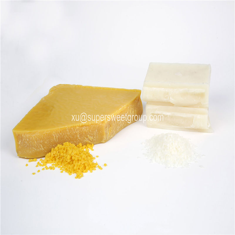 OEM Available Bleached Beeswax , White / Yellow Solid Beeswax Block