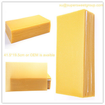 Pure Beeswax Comb Foundation Sheet , Beehive Wax Foundation Without Additives