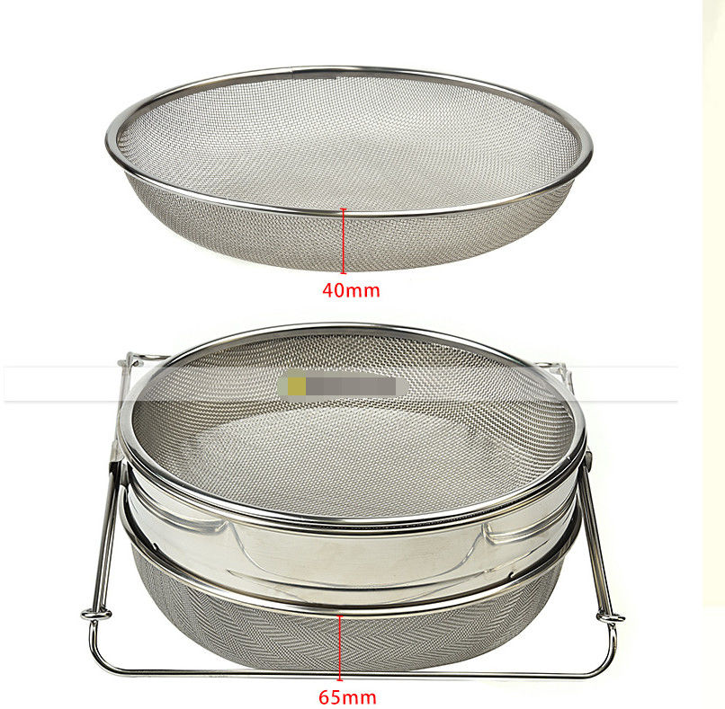 Double Layer Stainless Steel Honey Strainer Customized Design For Filter Out Debris